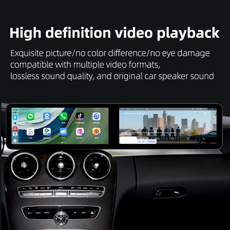 Mercedes C-Class W205 / GLC X253 | 2015–2022 | 24.6" Android Screen — Dual Screen, Wireless CarPlay