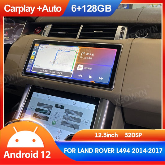 12.3 Inch  Android 12 Car Radio For Range Rover Sport L494 2013-2017 Car Multimedia Player GPS Navigation WIFI Carplay