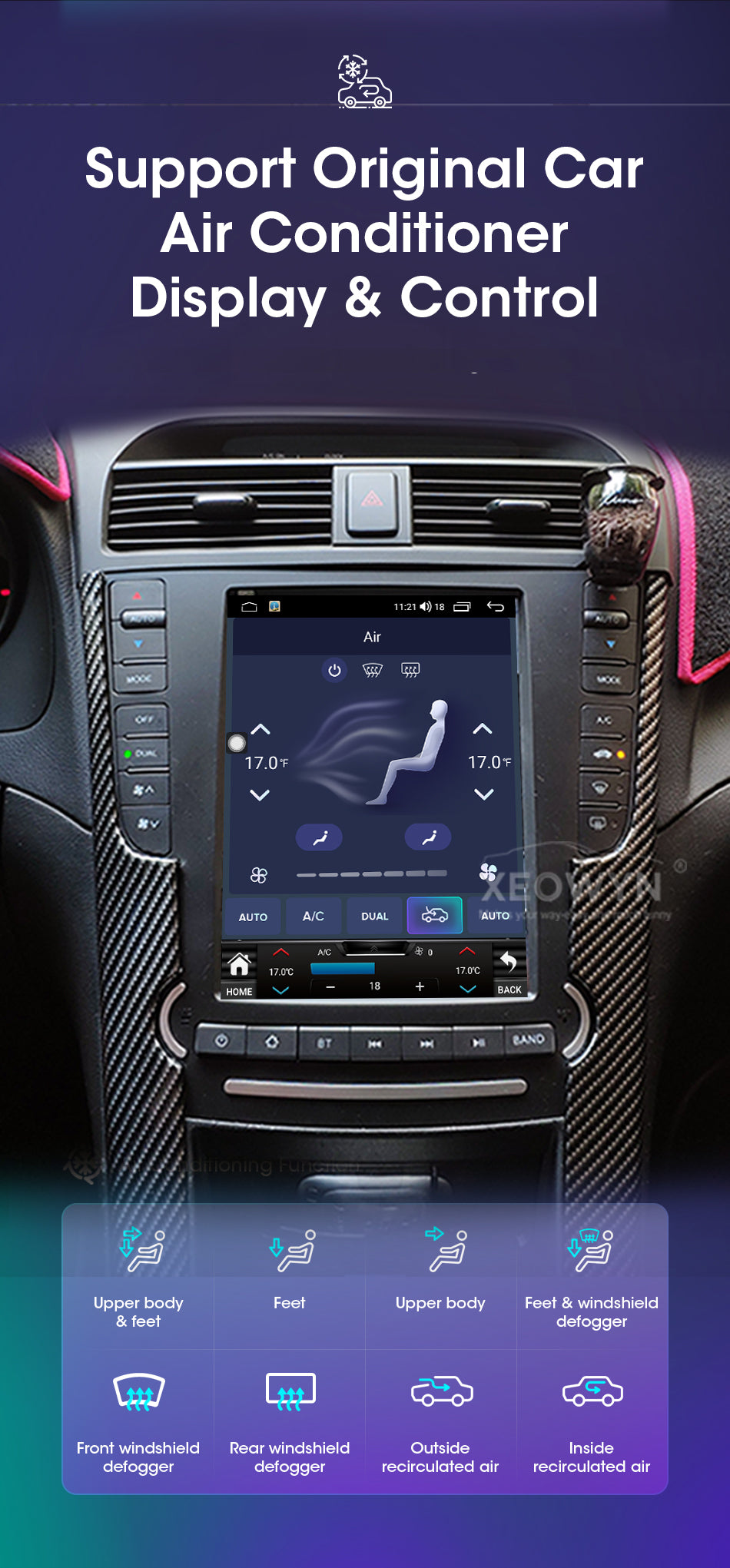 Acura TL | 2004–2008 | 9.7" Android Screen — Tesla-Style, Wireless CarPlay & DSP