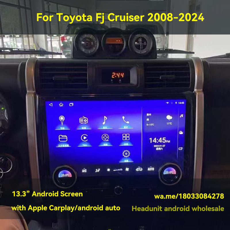 Toyota FJ Cruiser | 2007–2022 | 13.3" Android Screen — Wireless CarPlay & Android Auto