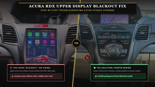 Why Your Acura RDX Top Screen Goes Black After Stereo Upgrade (And How to Fix It)