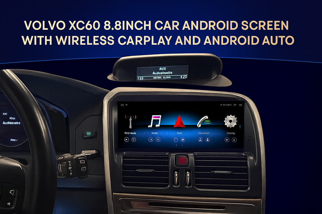 Volvo XC60 Android screen upgrade with wireless CarPlay and Android Auto