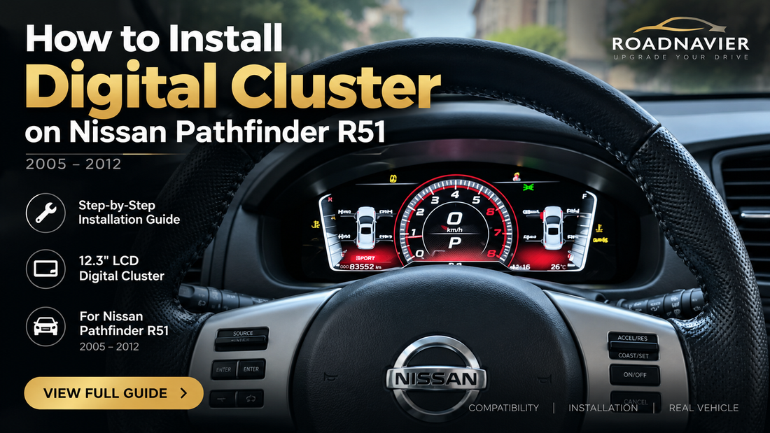 How to Install Digital Cluster on Nissan Pathfinder R51 Navara D40 [Step by Step]