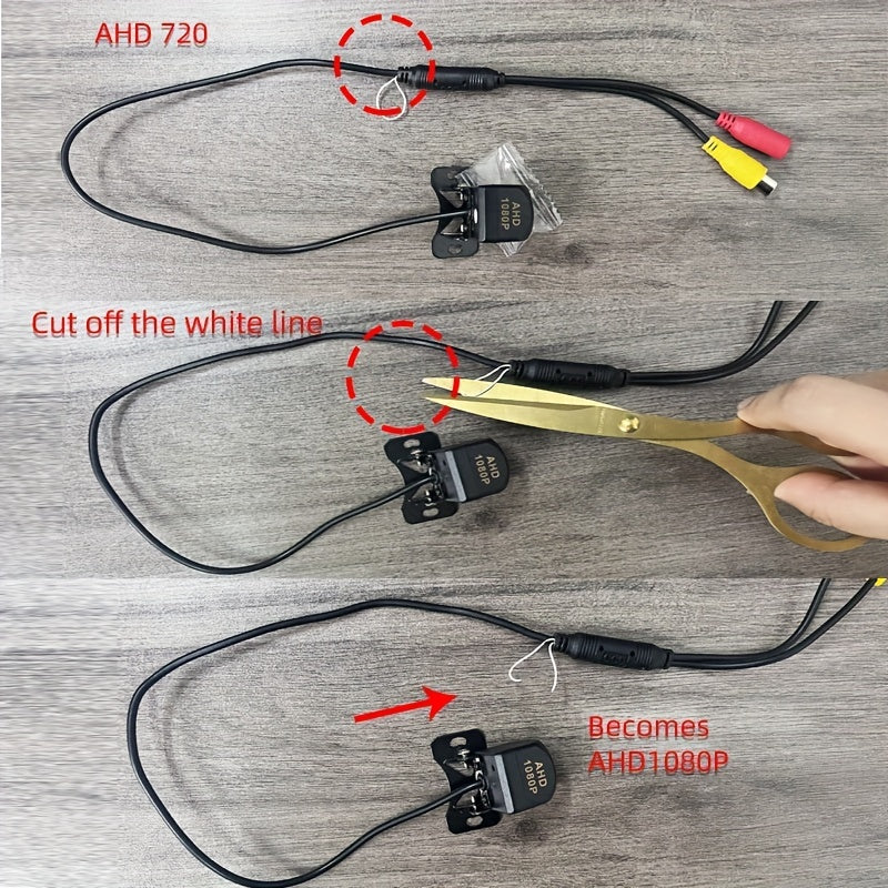 Universal 1080P Rear View Camera — Wide-Angle, Waterproof, Night Vision