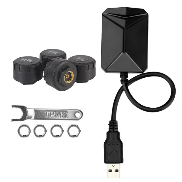 Navitech AC-UTP1 USB TPMS (sensores exteriores) Sistema de sensores de control de presión de neumáticos especificado para modelos estéreo de coche Navitech Android