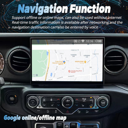 Radio multimedia para coche con Android de 11,5 pulgadas, reproductor de vídeo estéreo inalámbrico, Carplay, navegación GPS, DSP 4G, para Jeep Wrangler 2018-2022 
