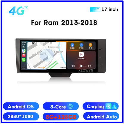 Dodge Ram 1500/2500/3500 | 2013–2018 | 17" Passenger Screen — Wireless CarPlay, 8-Core
