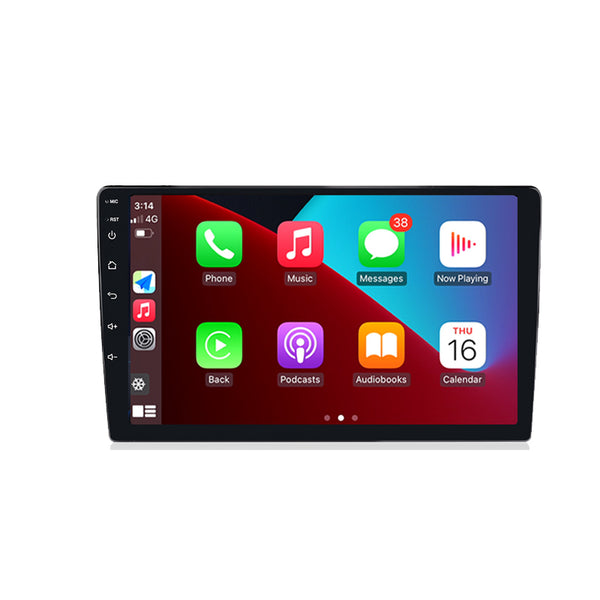 Navitech Estéreo para automóvil de doble DIN de 9 pulgadas, CarPlay inalámbrico y Android Auto inalámbrico, radio para automóvil con pantalla táctil con Bluetooth, Mirror Link, HD LRV, GPS Navi, video y audio USB,