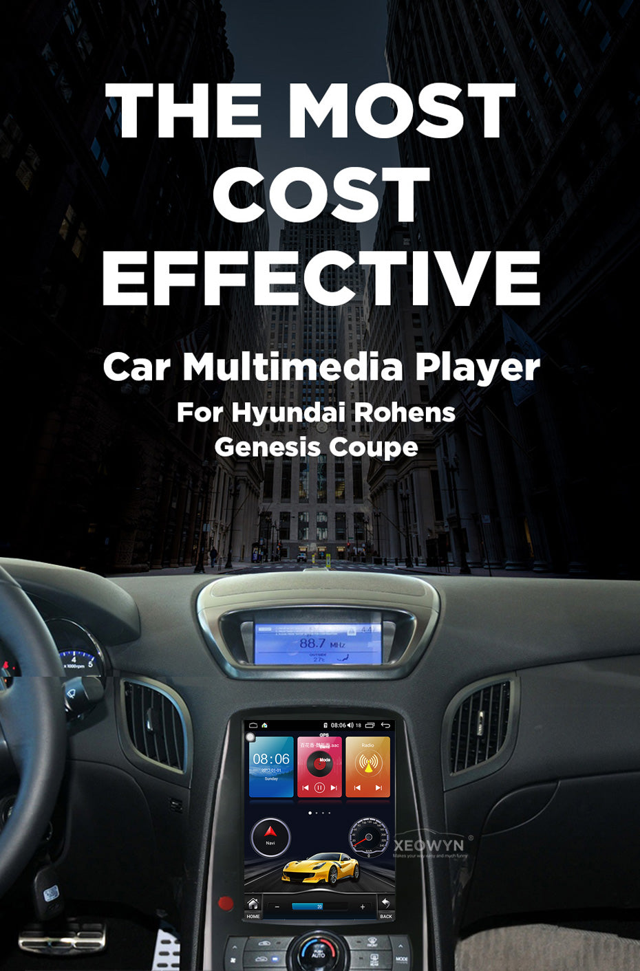 Hyundai Genesis Coupe | 2008–2013 | Android Screen — Wireless CarPlay & Android Auto