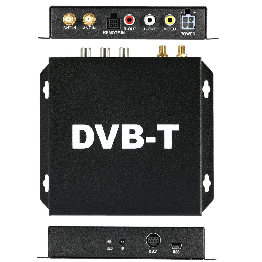Roadnavier DVB-T998A Dual Tuner Digital TV Box - High-Speed DVB-T TV Tuner for Cars (160km/h)