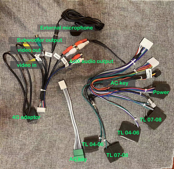 Wireharness for Navitech Acura TL Tesla Android Radio