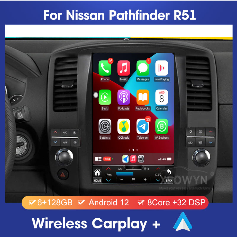 nissan pathfinder r51 apple carplay and android auto