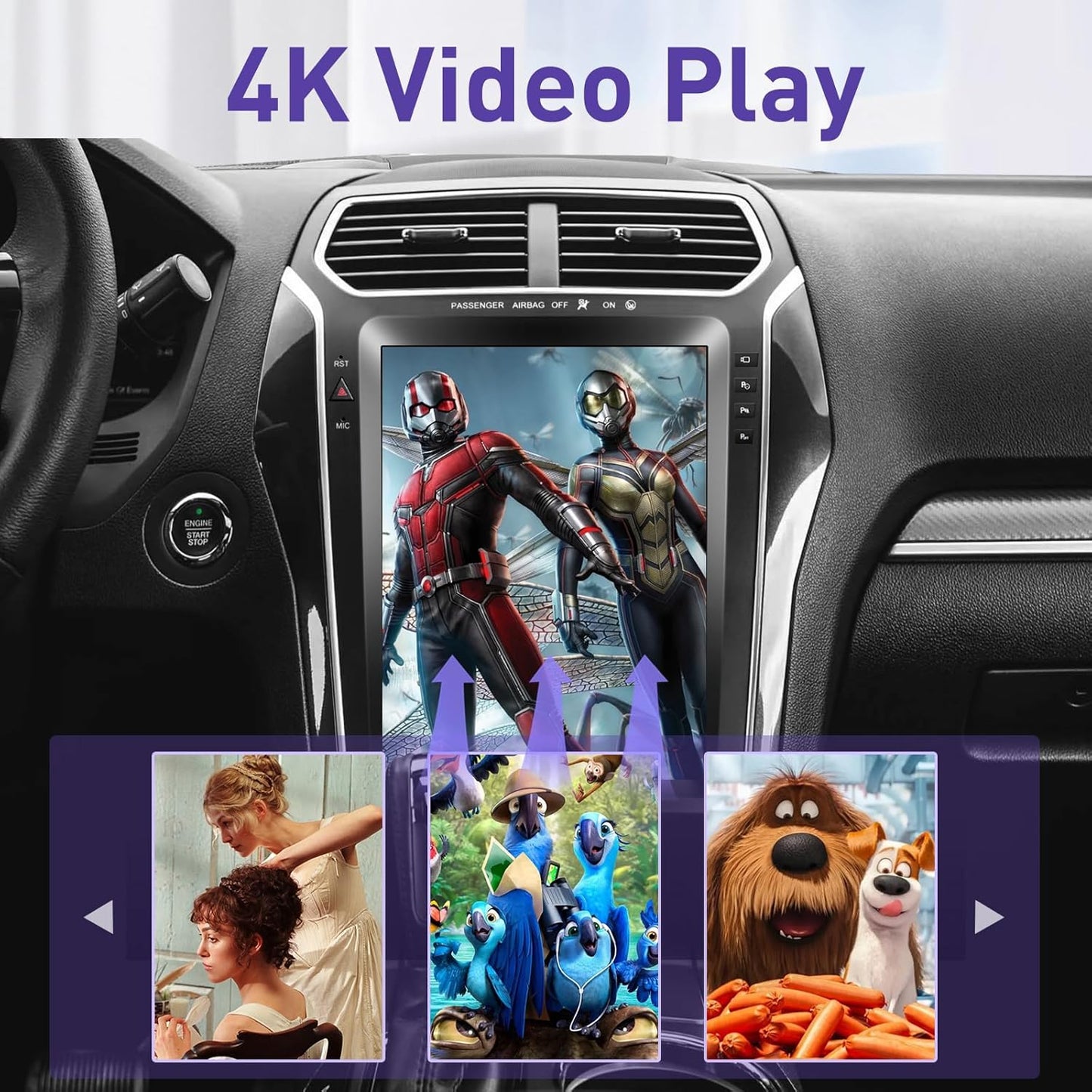 Ford Explorer 2011–2019 Android 13 12.1” Tesla-Style Screen | Wireless CarPlay + GPS Navigation