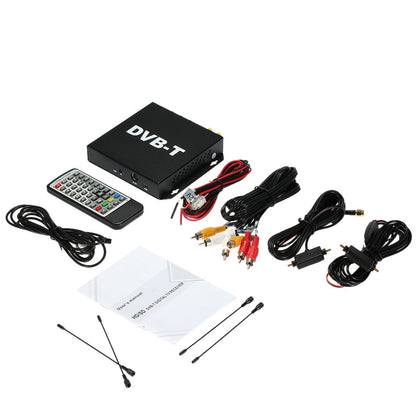 Roadnavier DVB-T998A Dual Tuner Digital TV Box - High-Speed DVB-T TV Tuner for Cars (160km/h)