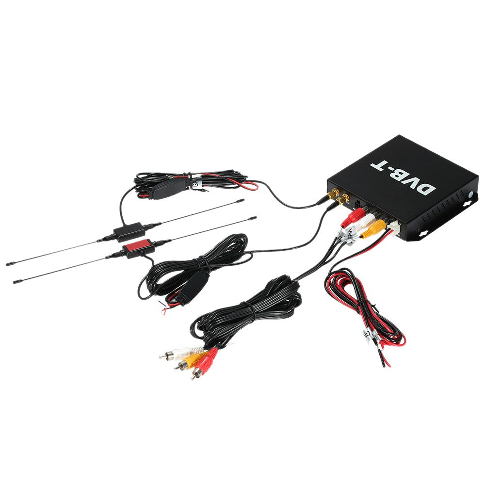 Roadnavier DVB-T998A Dual Tuner Digital TV Box - High-Speed DVB-T TV Tuner for Cars (160km/h)