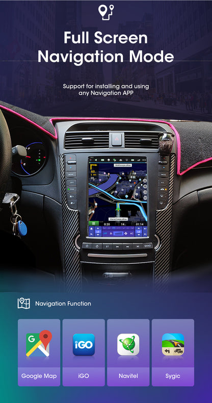 Acura TL Tesla Style Screen 2004-2008 Wireless CarPlay