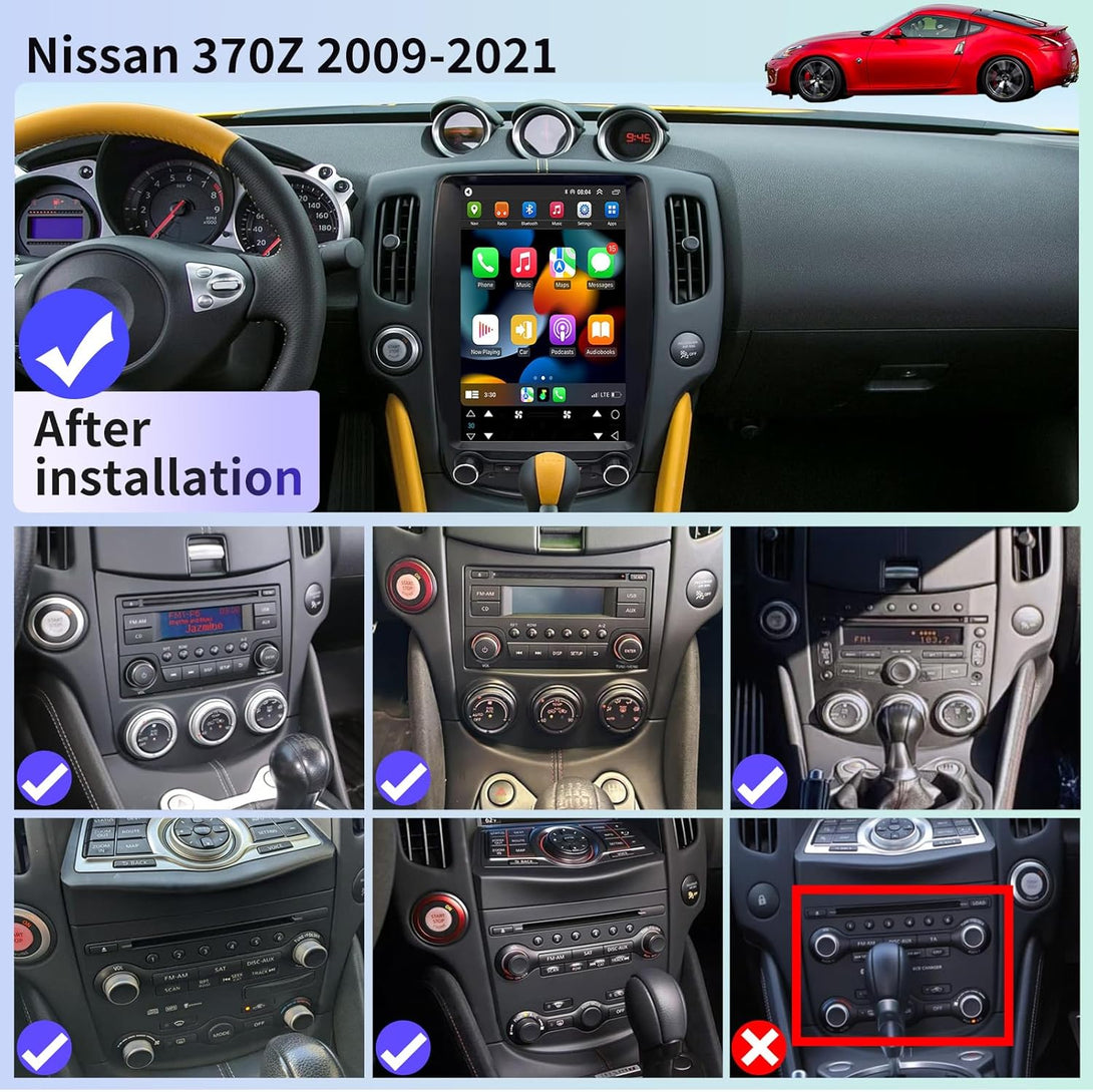 70Z 13.8 inch vertical Android radio interface with CarPlay and DSP