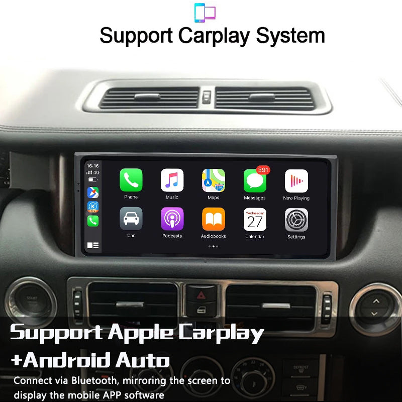 Range Rover L322 | 2002–2012 | 10.25" Android Screen — Wireless CarPlay & Android Auto