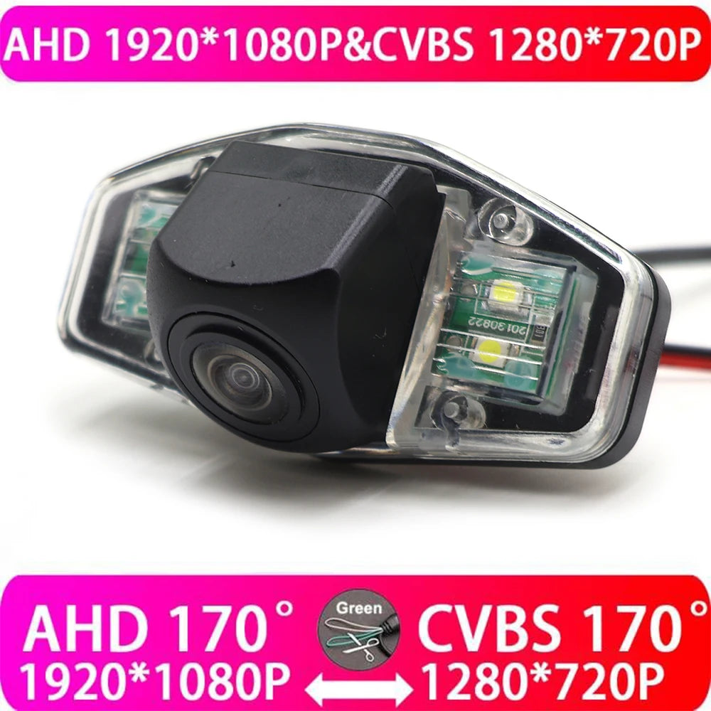 AHD 1080P Rear View Camera for Honda Accord & Civic (Mk6/Mk7/Mk8) | Plug & Play Night Visio