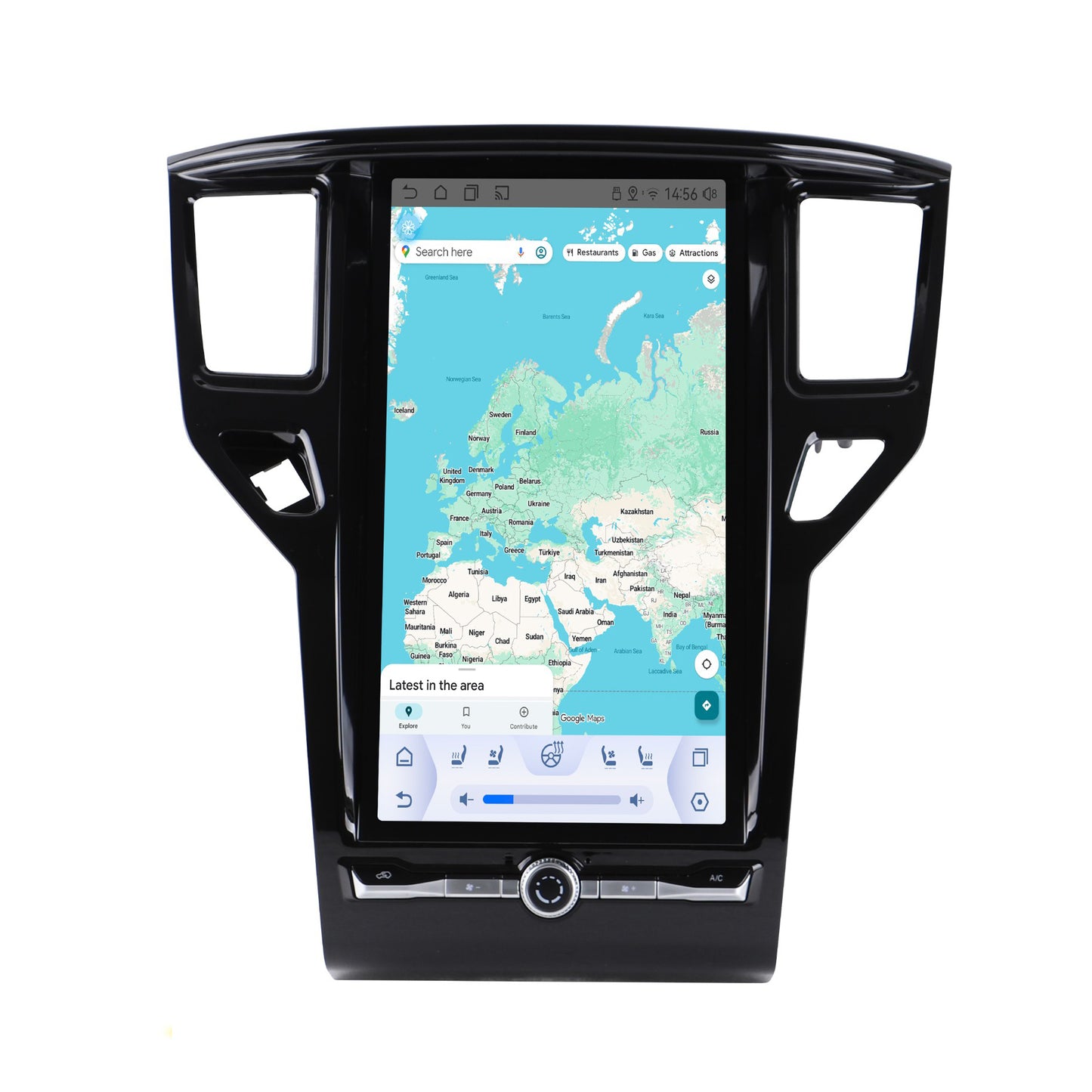 Built-in GPS navigation on the Roadnavier 14.8-inch screen for Nissan Pathfinder 2016 2017 2018