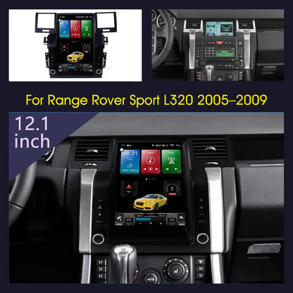 12.1″ Tesla-Style Android 14 Screen for Range Rover Sport L320 2005–2009