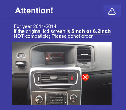 Android 13 Auto-Multimedia für Volvo S60 V60 2011–2014–2017 LHD-Autoradio 64 GB Videoplayer intelligenter Apple Carplay Headuniu Volvo S60 Volvo S60 T5 Volvo S60 T8 