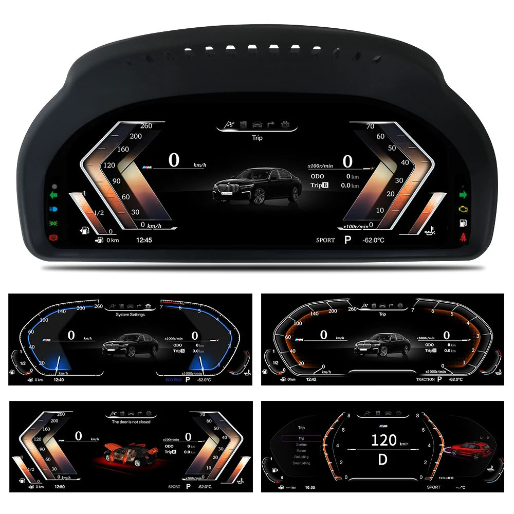 Auto-Geschwindigkeitsmesser für Auto-Head-Up-LCD-Dashboard Digitaler Tachometer Instrumentencluster für BMW 5 Series E60 F10 F11 GT F07 