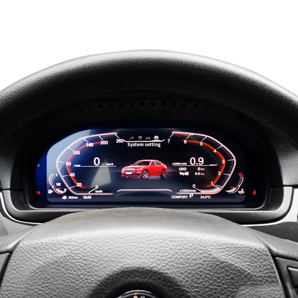 Auto-Geschwindigkeitsmesser für Auto-Head-Up-LCD-Dashboard Digitaler Tachometer Instrumentencluster für BMW 5 Series E60 F10 F11 GT F07 