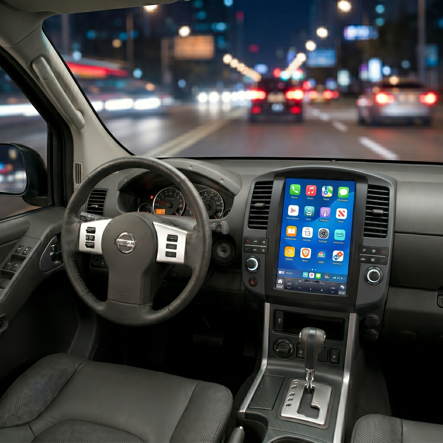 Nissan Pathfinder R51 / Navara | 2007–2012 | 12.1" Android Screen — Tesla-Style, Wireless CarPlay