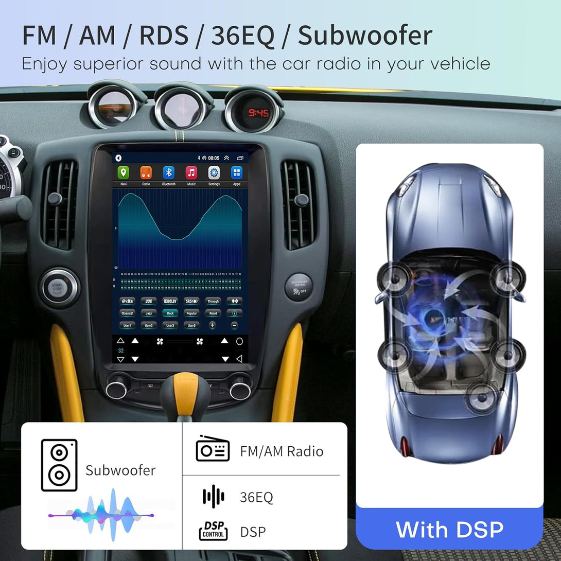 Plug and play installation for Nissan 370Z 2009–2021 head unit upgrade