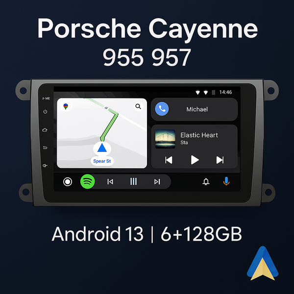 Porsche Cayenne 955 957 Android 13 9 inch OEM style radio main product image