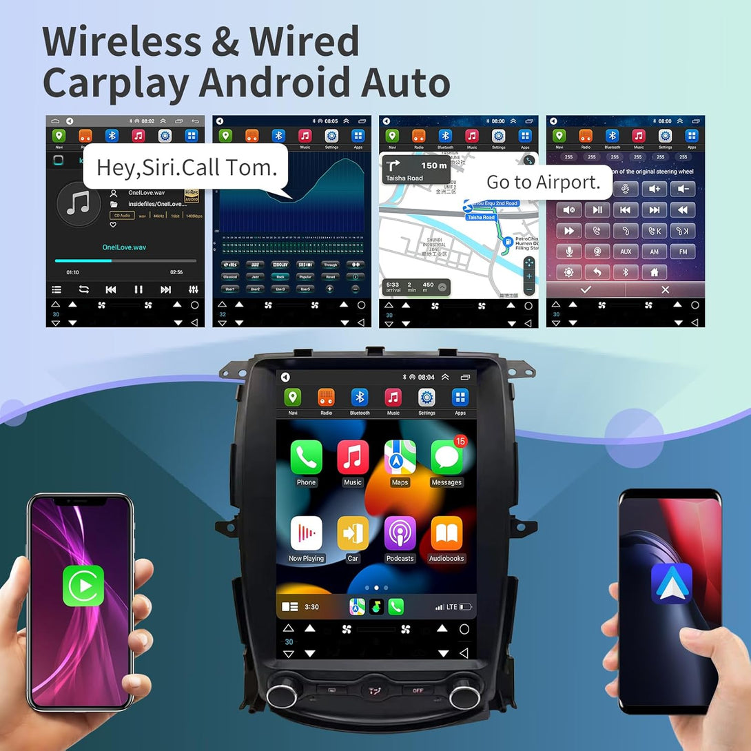 Roadnavier Android head unit installed in Nissan 370Z interior