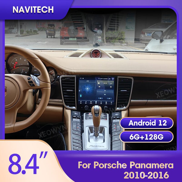 Reproductor Multimedia para coche Android 12 de 8,4 pulgadas con navegación GPS DSP para Porsche Panamera 2011-2016 Carplay Android Auto 