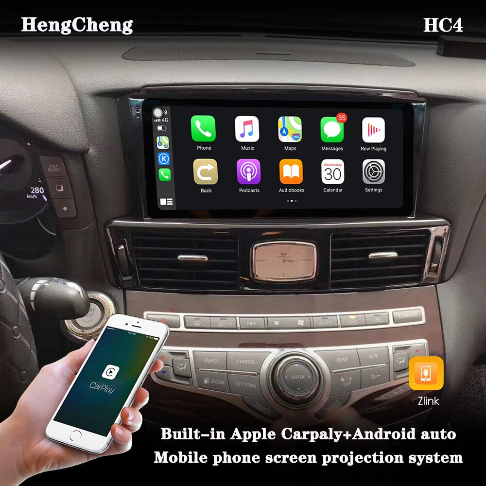 10.25-inch Android 13 screen for Infiniti Q70 with CarPlay, Android Auto, and GPS navigation