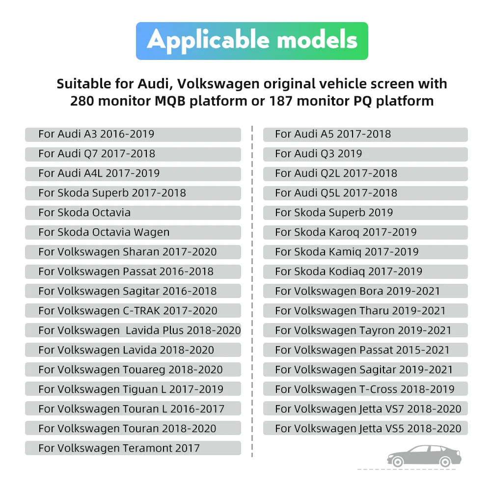 Dynamic Trajectory Rear Camera — VW / Audi MQB/PQ Platform, Plug & Play