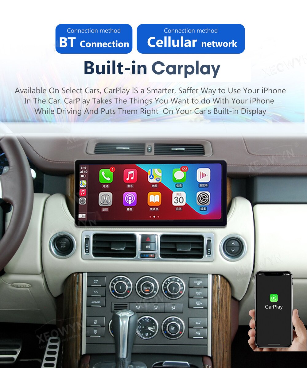 Range Rover L322 | 2002–2012 | 12.3" Android Screen — Wireless CarPlay & Android Auto