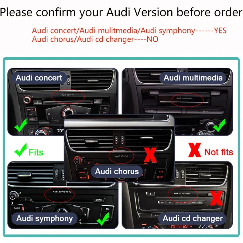 Audi A4 / A5 | 2009–2016 | 8.8" Android Screen — Wireless CarPlay & Android Auto