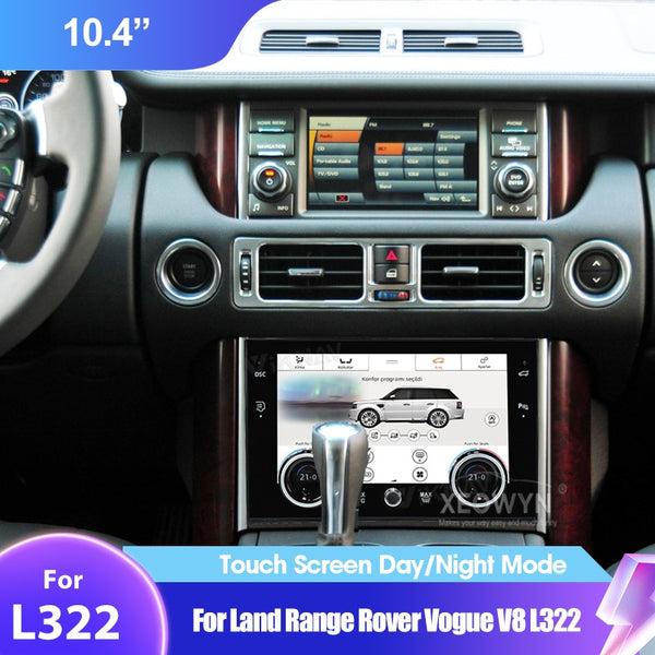 Panel de CA, tablero de control de clima para Land Range Rover Vogue V8 L322 2002-2012, pantalla táctil de 10,4 pulgadas con estéreo para coche