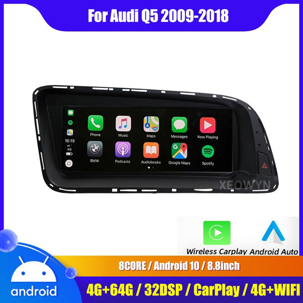 Android 12 6G 128G 8,8 pantalla IPS reproductor de Radio para coche Navi para Audi Q5 2009-2016 Audio WIFI Carplay mano derecha 