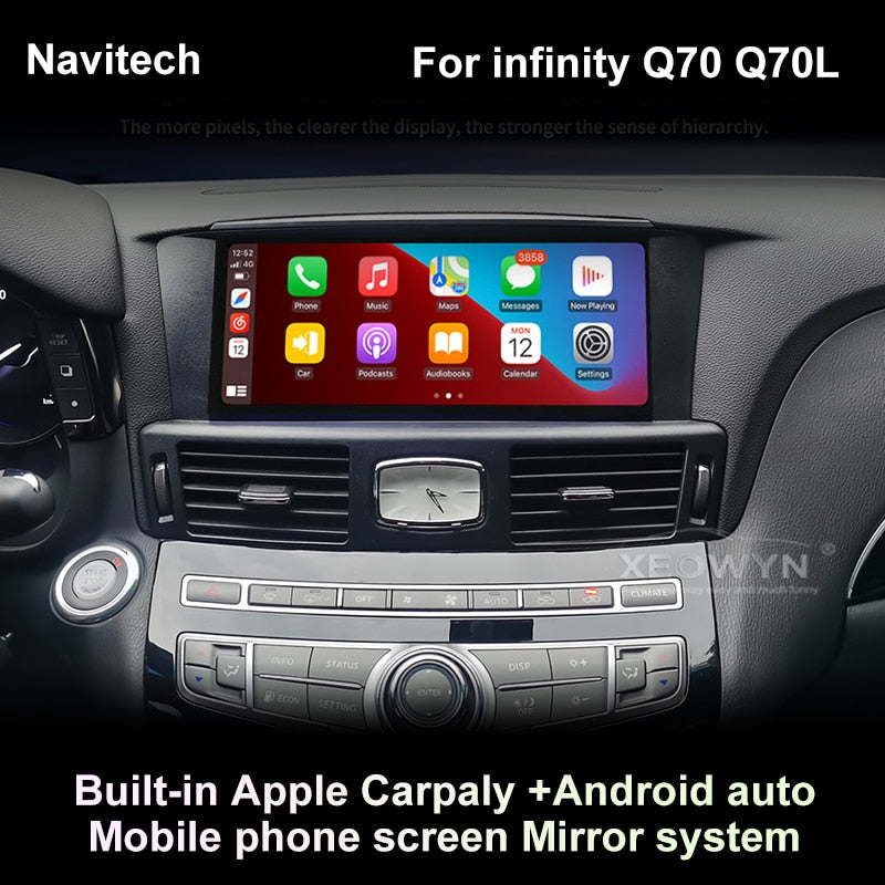 Reproductor Multimedia de Radio para coche Android 12 para Infiniti Q70 Q70L M25 M35 2013-2021 grabadora de cinta de Audio de coche navegador estéreo GPS