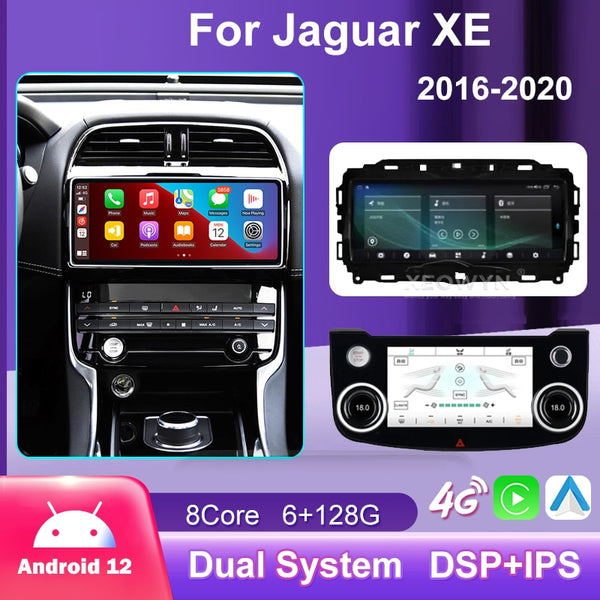 Android 12 Radio del coche para Jaguar XE XF XFL 2016, 2017, 2018, 2019, 2020 coche Multimedia unidad de navegación GPS estéreo Carplay 