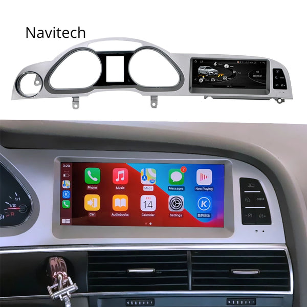 Navitech 8.8 inch android gps navigation multimedia radio system audio player for audi A6 A6L 2006-2012 android auto CARPLAY