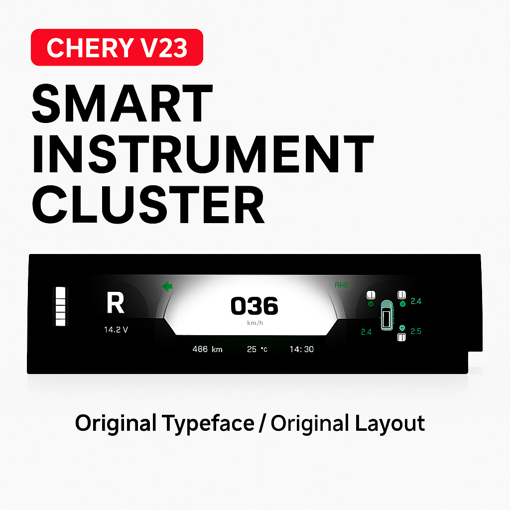 Smart LCD cluster with tire pressure monitoring