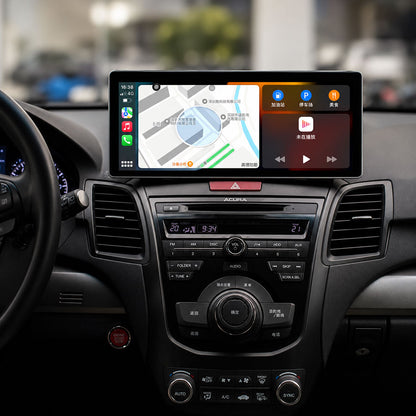 Wireless Apple CarPlay split screen map navigation on 12.3 inch Android head unit upgrade for Acura RDX 2013 2014 2015 2016 2017 2018