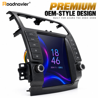 Acura TSX 2004-2008 9.7 inch Android screen OEM-style design side view