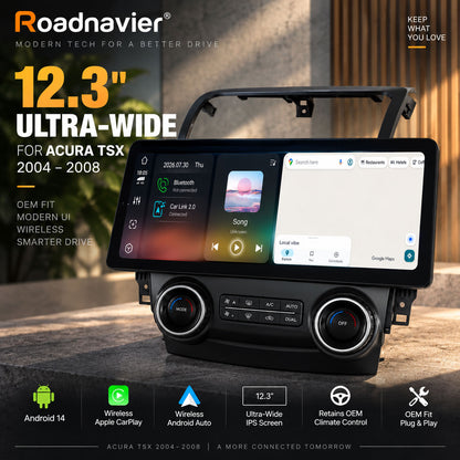 UIS7865 Android 14 12.3 inch screen upgrade for Acura TSX 2004-2008