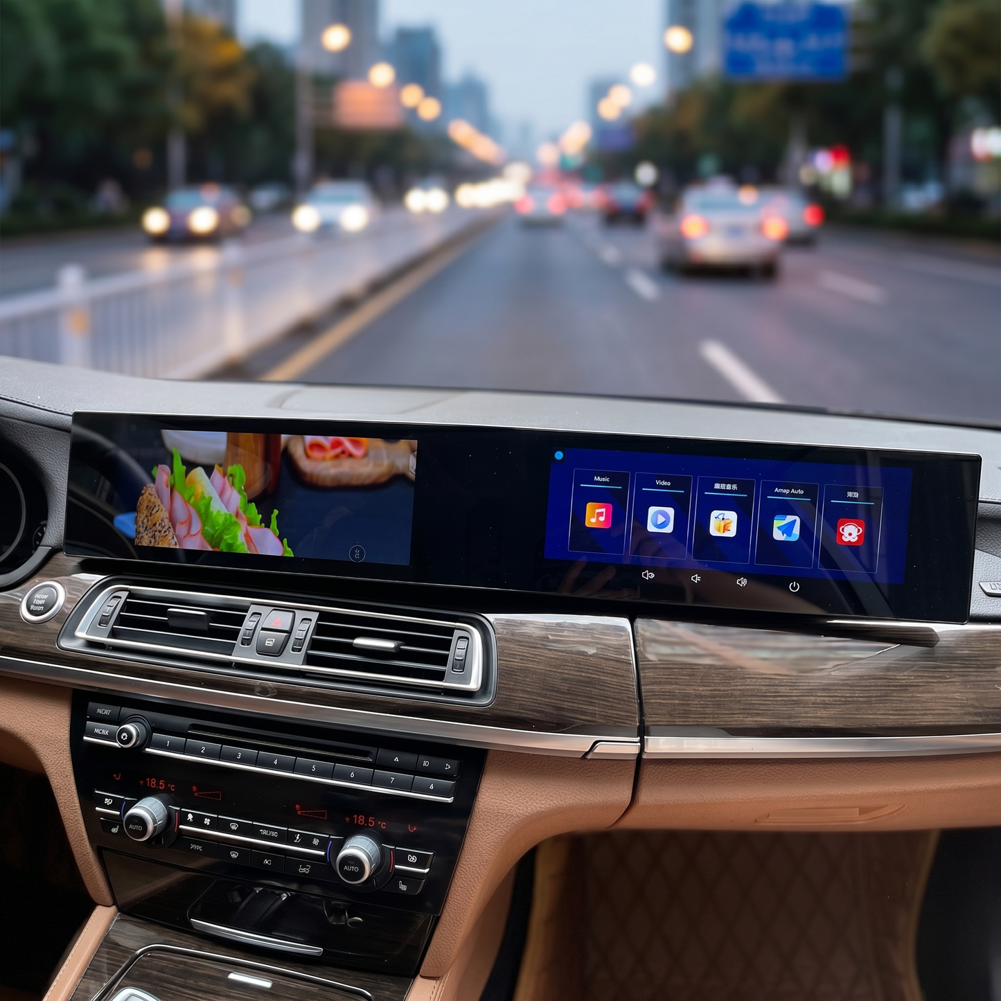 21" Curved Dual Screen for BMW 7 Series F01 F02 F04 2011-2017 CIC NBT Android 13 Radio CarPlay GPS Navi Multimedia Stereo Player
