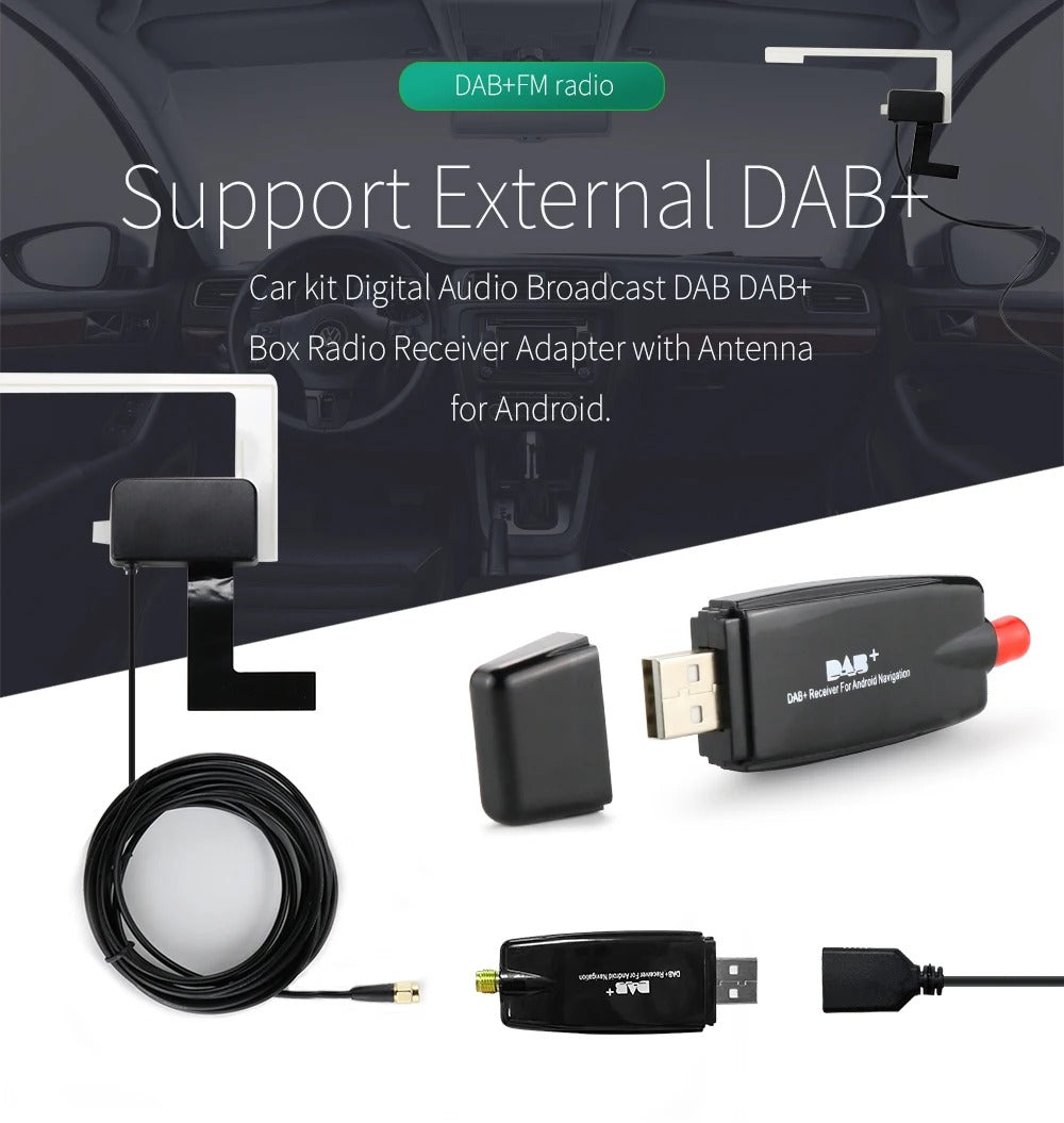 DAB+ Digital Radio Adapter — USB, For Android Head Units