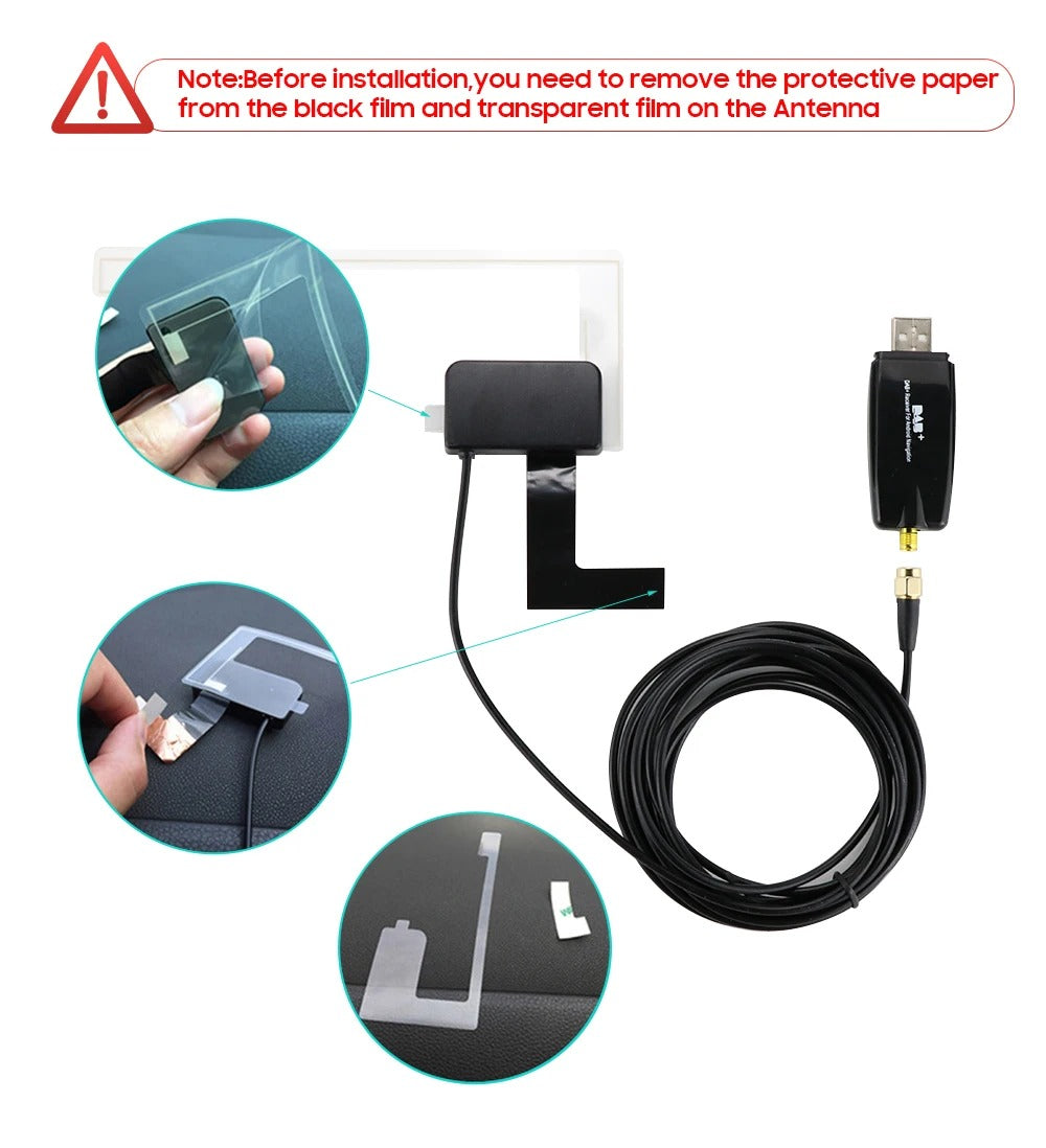 DAB+ Digital Radio Adapter — USB, For Android Head Units