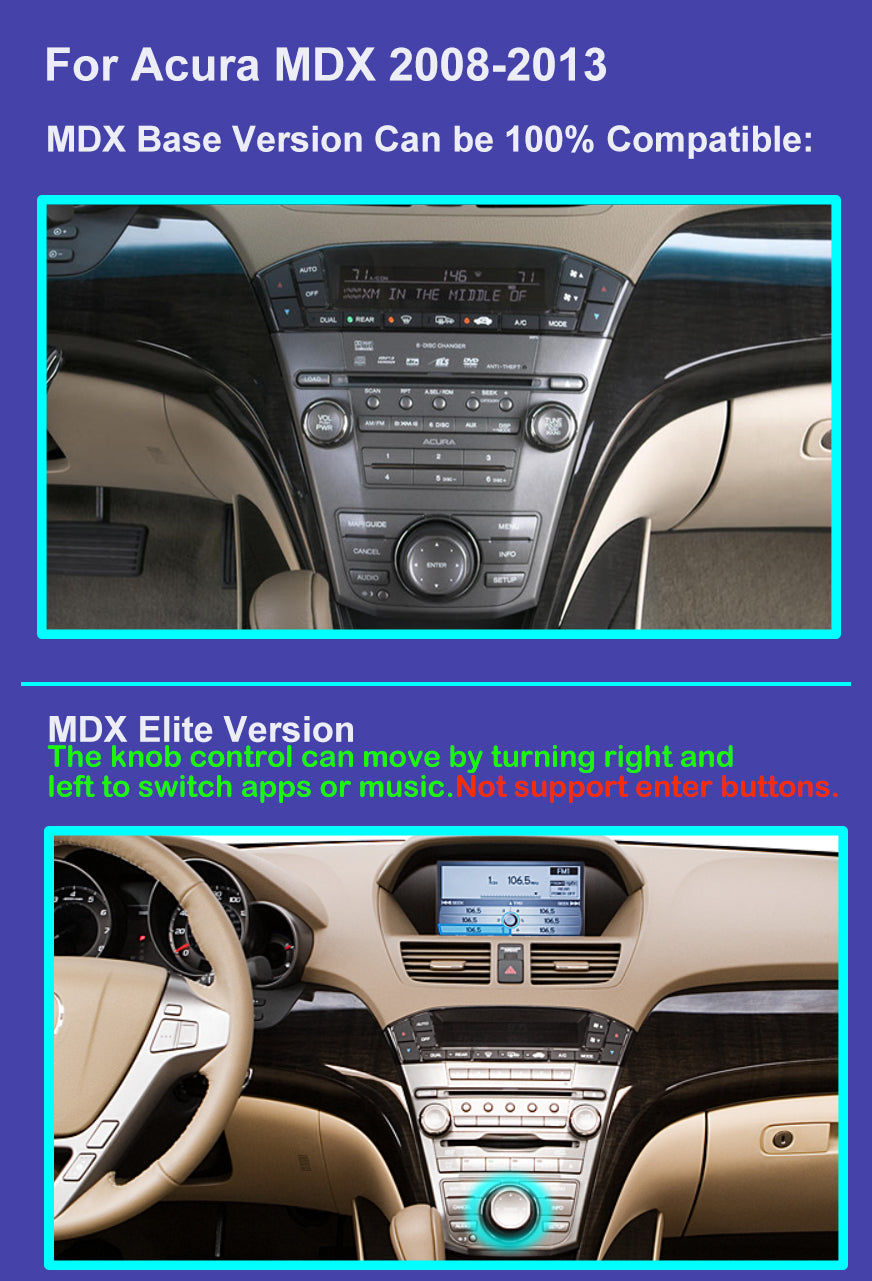 12.3" Android 14 Infotainment System For Honda Acura MDX 2007–2013